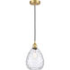 Edison Waverly LED 8 inch Satin Gold Mini Pendant Ceiling Light