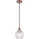 Ballston Norfolk 1 Light 6 inch Antique Copper Mini Pendant Ceiling Light in Clear Glass