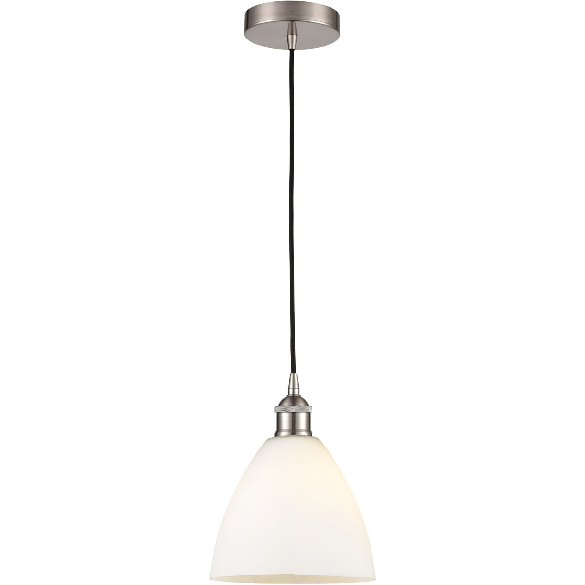 Edison Dome 1 Light 8 inch Brushed Satin Nickel Mini Pendant Ceiling Light