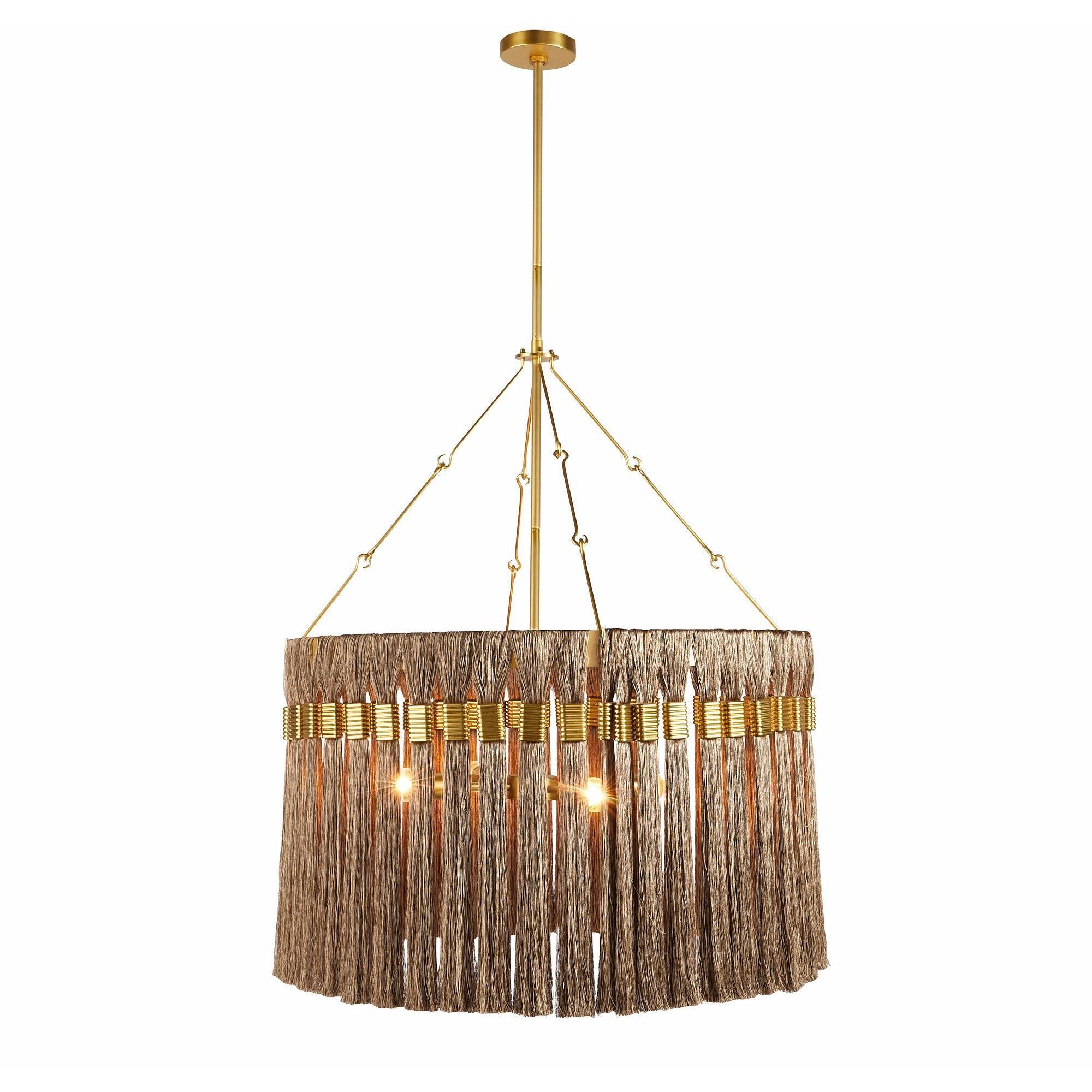 Dutchess 4 Light 32 inch Gold and Gray Chandelier Ceiling Light