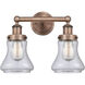 Bellmont 2 Light 15.5 inch Antique Copper Bath Vanity Light Wall Light in Clear