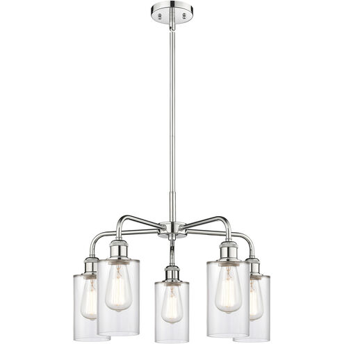 Clymer 5 Light 21.88 inch Polished Chrome and Clear Chandelier Ceiling Light