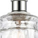Ballston Candor 1 Light 5 inch White and Polished Chrome Pendant Ceiling Light in Clear Waterglass, Ballston