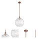 Ballston Athens Water Glass LED 12 inch Antique Copper Mini Pendant Ceiling Light