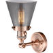 Franklin Restoration Small Cone LED 6 inch Antique Copper Sconce Wall Light, Franklin Restoration