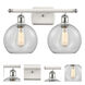 Ballston Athens LED 16 inch White and Polished Chrome Bath Vanity Light Wall Light in Clear Glass, Ballston