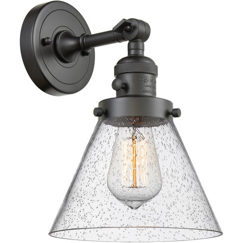 Franklin Restoration Large Cone LED 8 inch Oil Rubbed Bronze Sconce Wall Light, Franklin Restoration