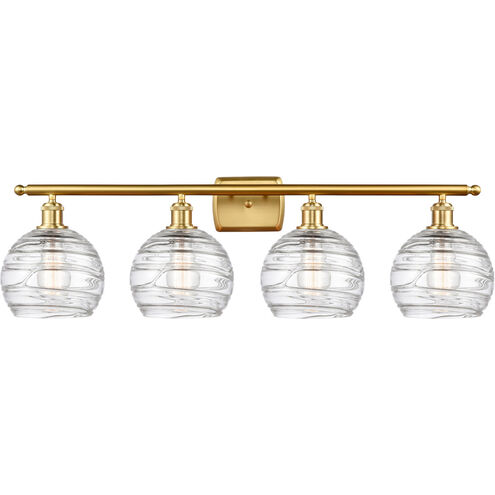 Ballston Deco Swirl LED 36 inch Satin Gold Bath Vanity Light Wall Light, Ballston