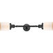 Franklin Restoration Small Bell 2 Light 5 inch Matte Black Bath Vanity Light Wall Light in Matte White Glass, Franklin Restoration