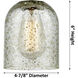 Ballston Caledonia LED 36 inch Polished Nickel Bath Vanity Light Wall Light in Charcoal Glass, Ballston