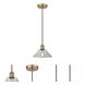 Edison Orwell 1 Light 8 inch Antique Brass Mini Pendant Ceiling Light