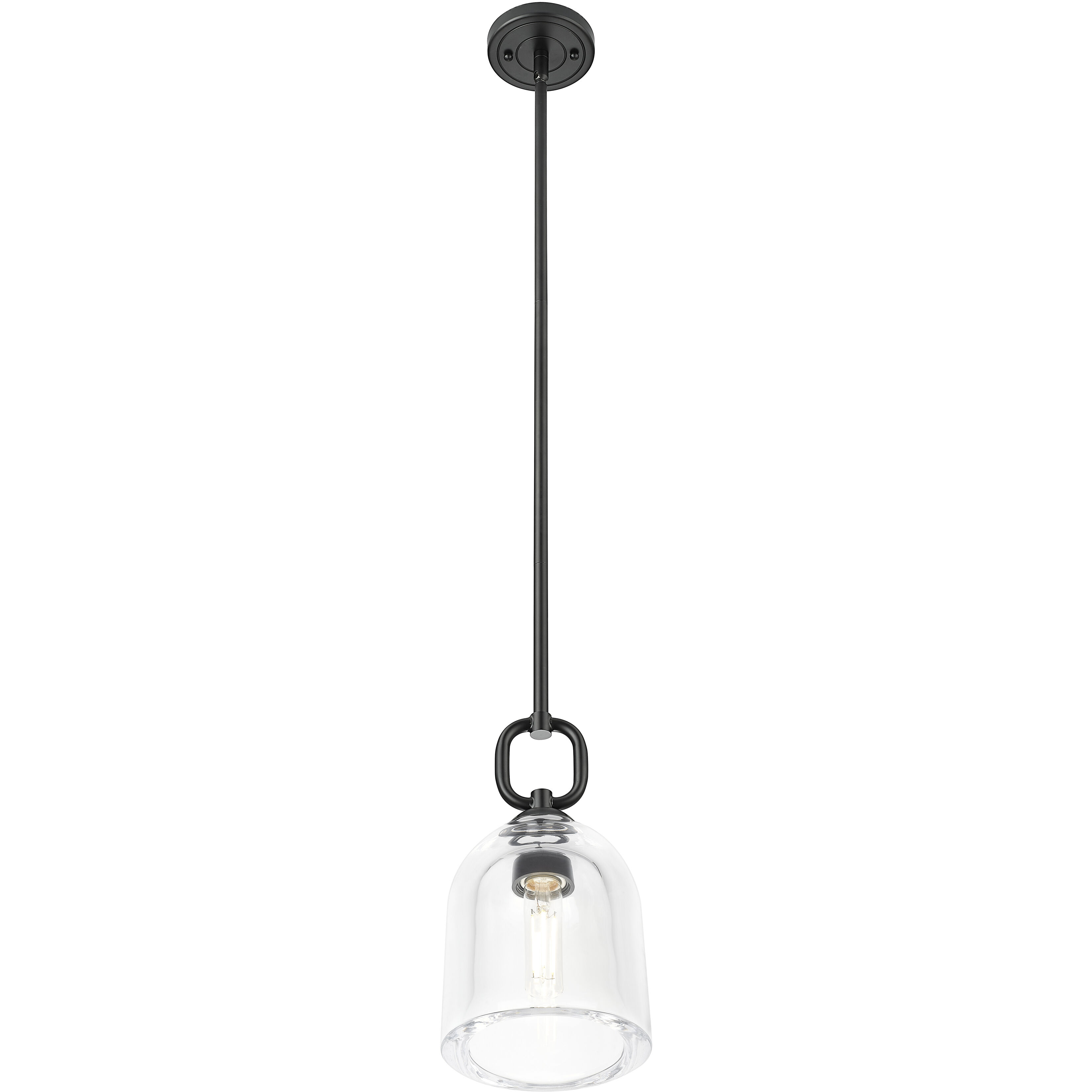 Downtown Urban Hudson 1 Light 6 inch Matte Black Mini Pendant Ceiling Light