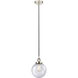 Edison Beacon 1 Light 8 inch Polished Nickel Mini Pendant Ceiling Light