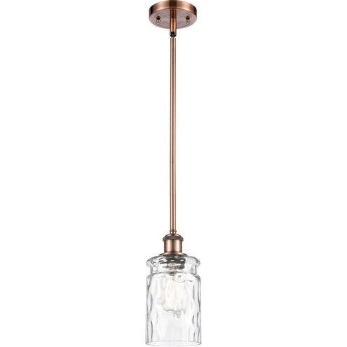 Ballston Candor 1 Light 5 inch Antique Copper Pendant Ceiling Light in Clear Waterglass, Ballston