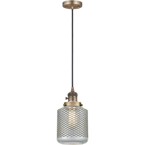 Franklin Restoration Stanton LED 6 inch Brushed Brass Mini Pendant Ceiling Light