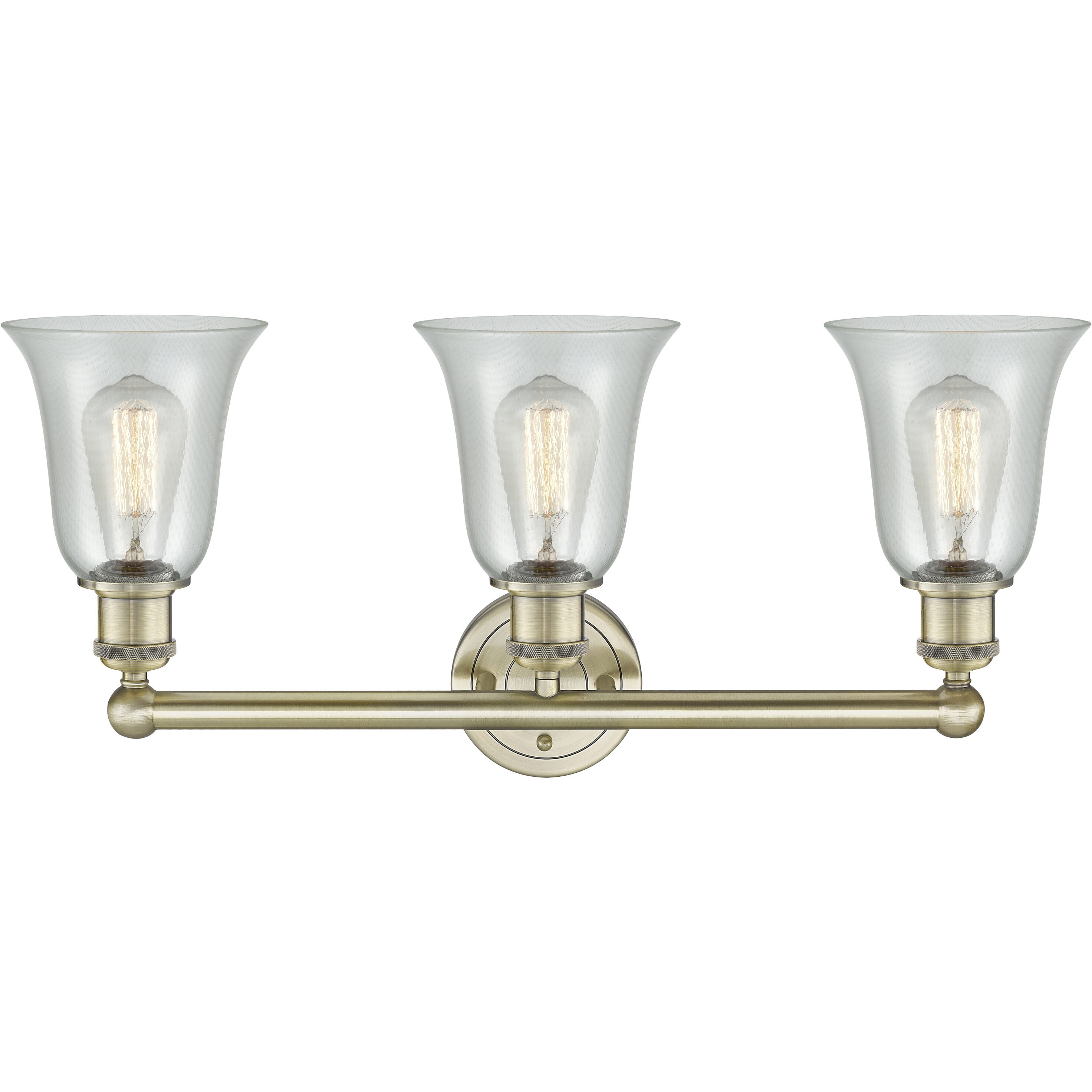 Hanover 3 Light 24.25 inch Antique Brass Bath Vanity Light Wall Light in Fishnet