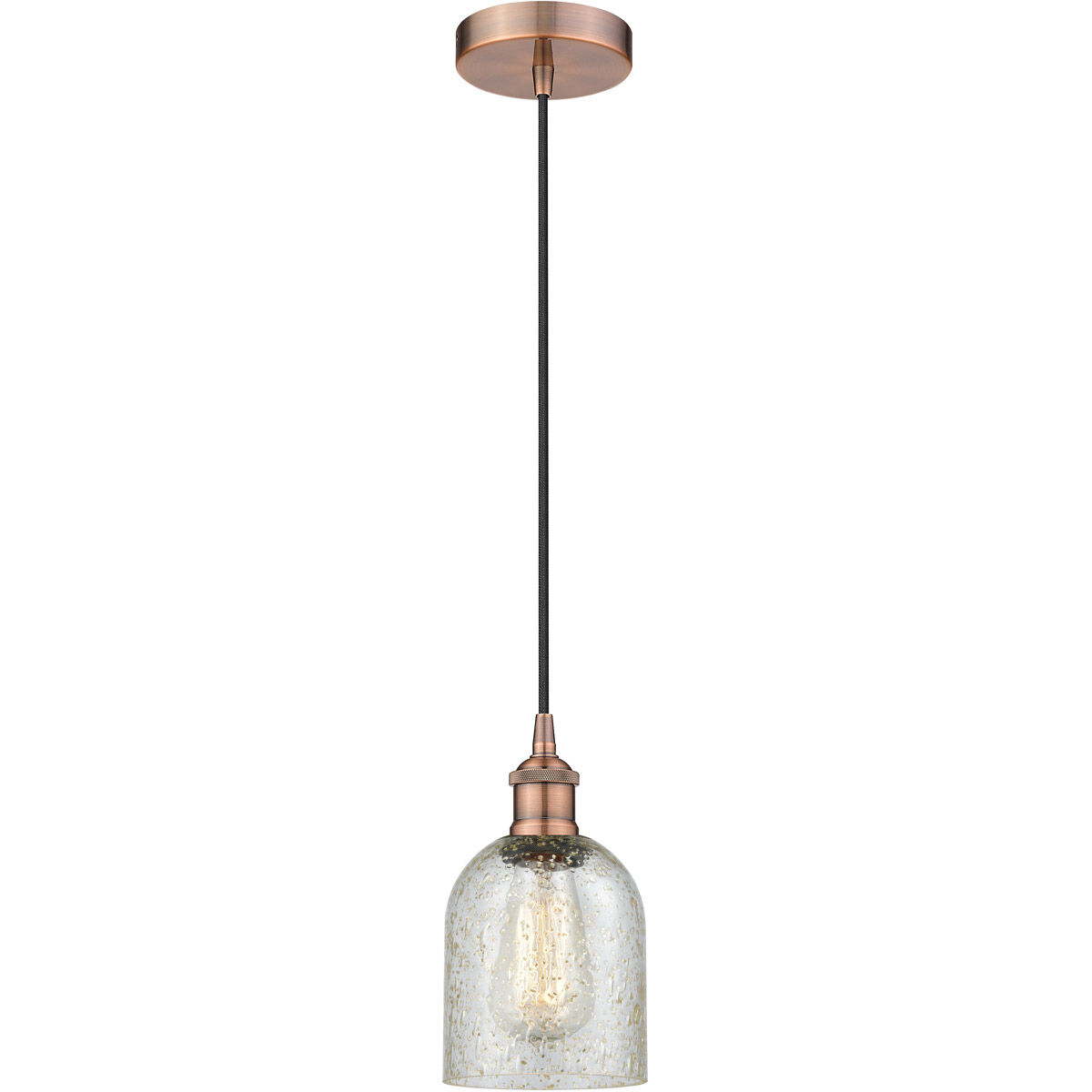 Edison Caledonia LED 5 inch Antique Copper Mini Pendant Ceiling Light