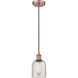 Edison Caledonia LED 5 inch Antique Copper Mini Pendant Ceiling Light