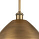 Ballston Dome 1 Light 16 inch Brushed Brass Pendant Ceiling Light