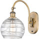Ballston Athens Deco Swirl LED 8 inch Brushed Brass Sconce Wall Light