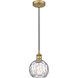 Edison Athens Water Glass 1 Light 6 inch Brushed Brass Mini Pendant Ceiling Light
