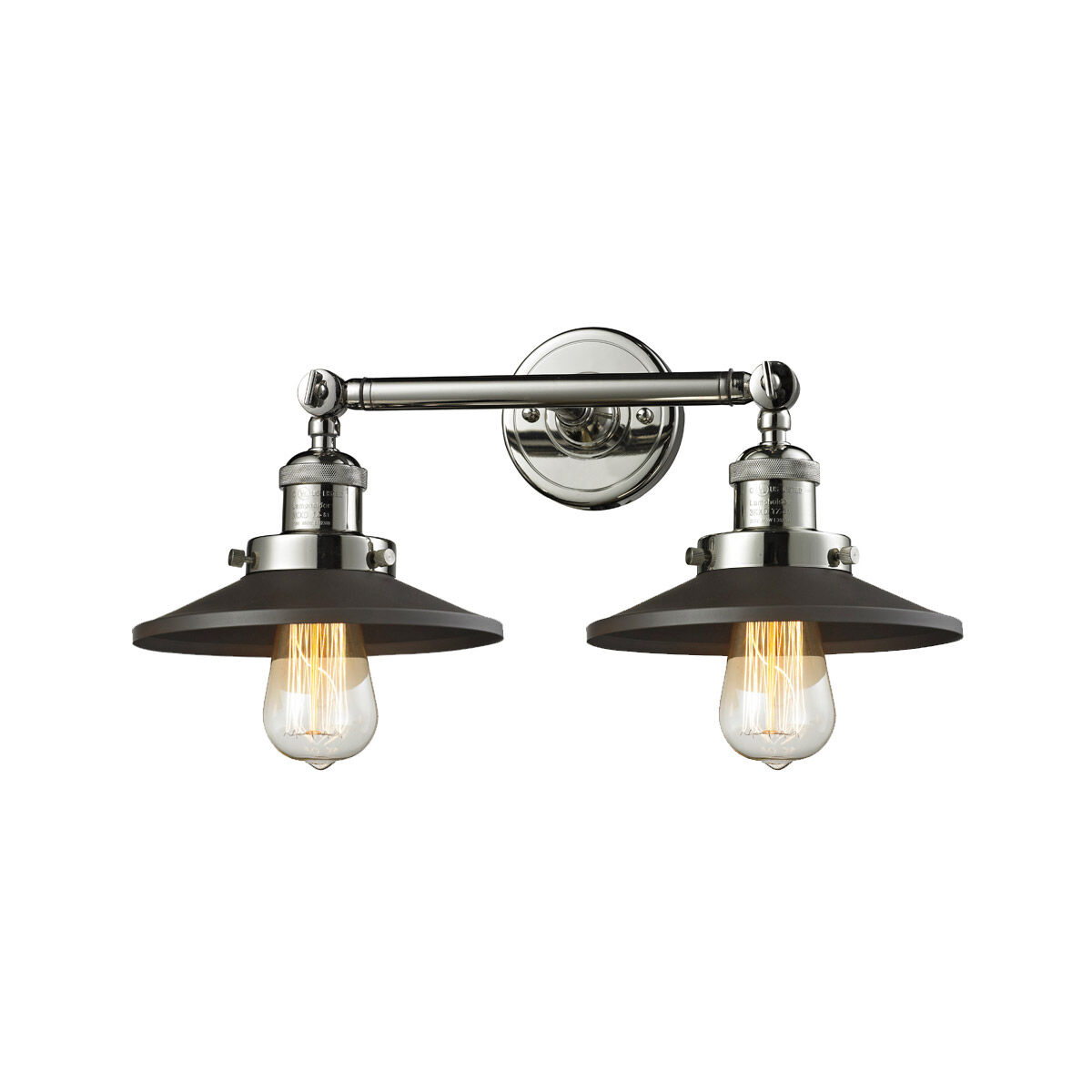 Franklin Restoration Railroad LED 8 inch Polished Nickel Bath Vanity Light Wall Light in Matte Black, Franklin Restoration