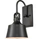 Auralume Provin LED 7 inch Matte Black Sconce Wall Light
