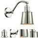 Franklin Restoration Addison LED 5 inch Polished Nickel Sconce Wall Light, Franklin Restoration