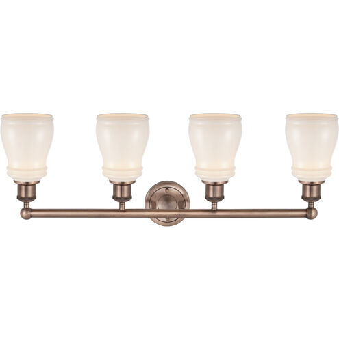 Ellery 4 Light 31.75 inch Antique Copper and White Bath Vanity Light Wall Light