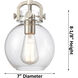 Downtown Urban Newton Sphere 6 Light 26 inch Matte Black Statement Chandelier Ceiling Light