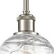 Ballston Small Deco Swirl LED 6 inch Brushed Satin Nickel Pendant Ceiling Light, Ballston
