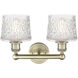 Niagra 2 Light 15.5 inch Antique Brass Bath Vanity Light Wall Light