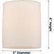 Ballston Cobbleskill LED 5 inch Black Antique Brass Sconce Wall Light in Clear Glass, Ballston