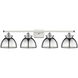 Adirondack 4 Light 38 inch White and Polished Chrome Bath Vanity Light Wall Light