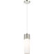 Downtown Urban Bolivar 1 Light 4.75 inch Polished Nickel Pendant Ceiling Light in White