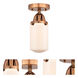 Nouveau 2 Dover 1 Light 5 inch Antique Copper Semi-Flush Mount Ceiling Light in Matte White Glass