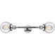 Franklin Restoration Beacon LED 6 inch Polished Chrome Bath Vanity Light Wall Light in Seedy Glass, Franklin Restoration