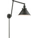Briarcliff 30 inch 60.00 watt Oil Rubbed Bronze Swing Arm Wall Light, Franklin Restoration