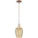 Preston 1 Light 6.25 inch Antique Copper Mini Pendant Ceiling Light in Mercury Glass