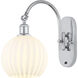 Ballston White Venetian 1 Light 8 inch Polished Chrome Sconce Wall Light