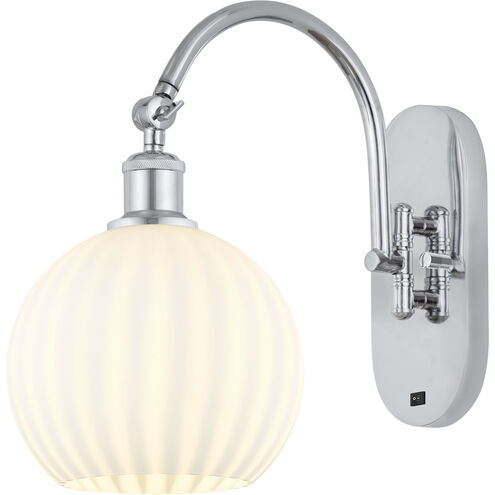 Ballston White Venetian 1 Light 8 inch Polished Chrome Sconce Wall Light