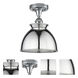 Adirondack 1 Light 8.5 inch Polished Chrome Semi-Flush Mount Ceiling Light