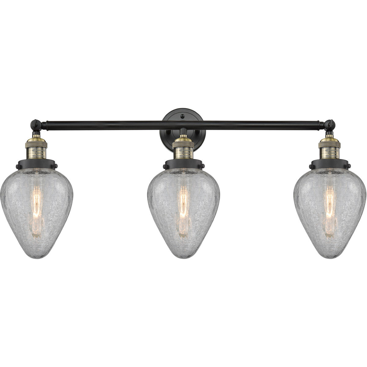 Franklin Restoration Geneseo LED 32 inch Black Antique Brass Bath Vanity Light Wall Light, Franklin Restoration