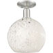 Arcadia White Mouchette 1 Light 10.00 inch Semi-Flush Mount