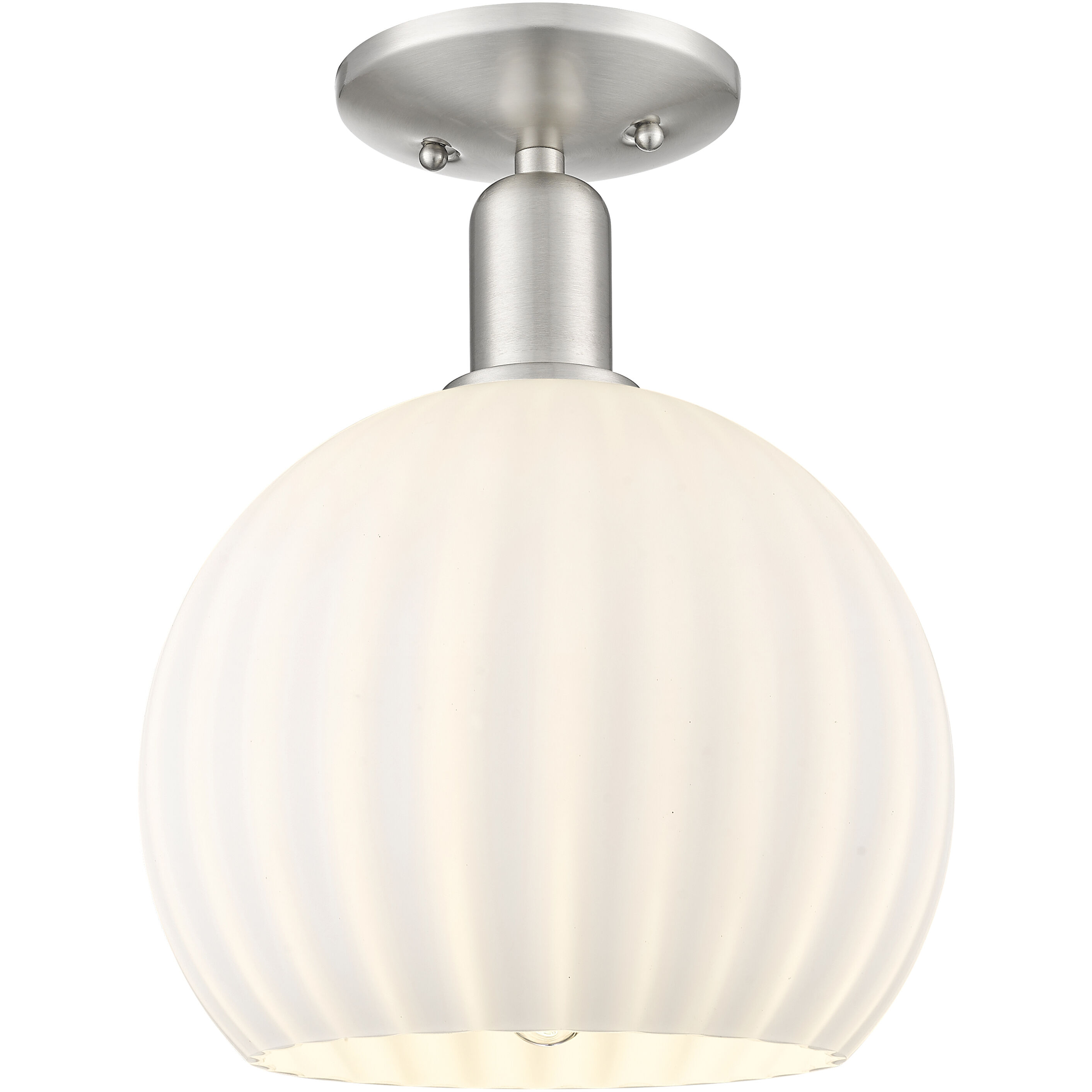 Arcadia White Venetian 1 Light 10.00 inch Semi-Flush Mount