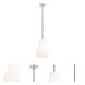 Fairfield 1 Light 12 inch Brushed Satin Nickel Mini Pendant Ceiling Light in Matte White Glass