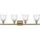 Ballston Brookfield LED 36 inch Brushed Brass Bath Vanity Light Wall Light in Clear Glass, Ballston