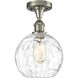 Edison Athens Water Glass 1 Light 8 inch Brushed Satin Nickel Semi-Flush Mount Ceiling Light