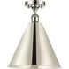 Ballston Cone LED 16 inch Polished Nickel Semi-Flush Mount Ceiling Light