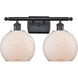 Ballston Farmhouse Chicken Wire 2 Light 16 inch Matte Black Bath Vanity Light Wall Light, Ballston